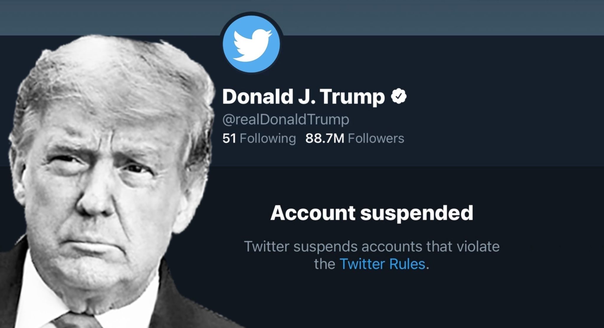 Twitter Suspends Permanently President Donald Trump 's Account